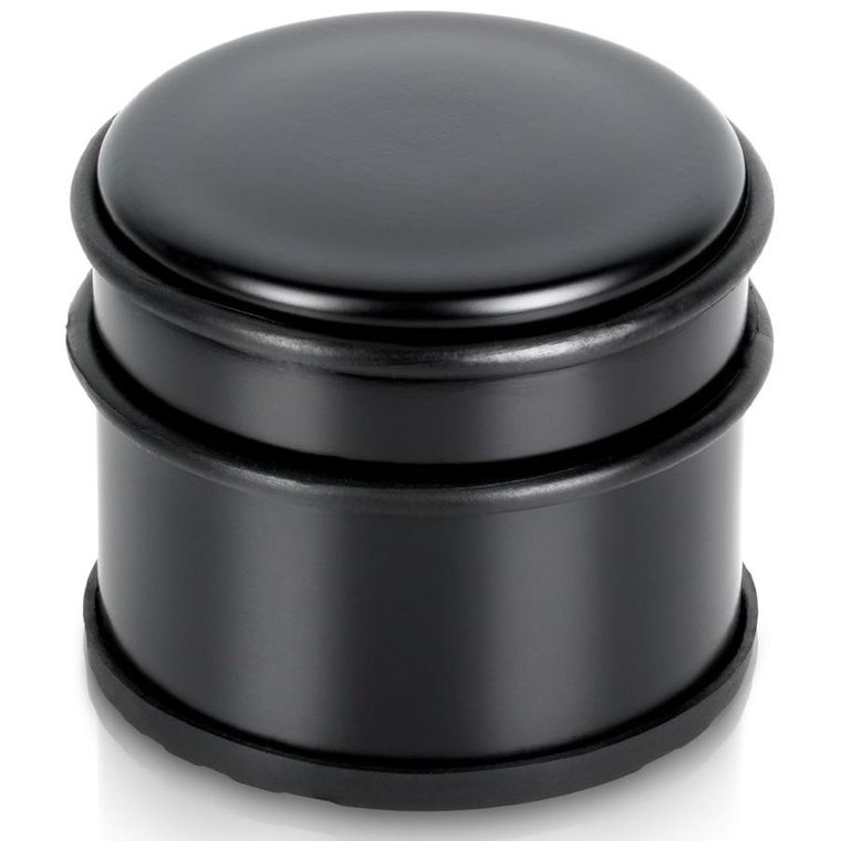 Vilde, stoper do drzwi, stalowy, czarny, 9,5 cm