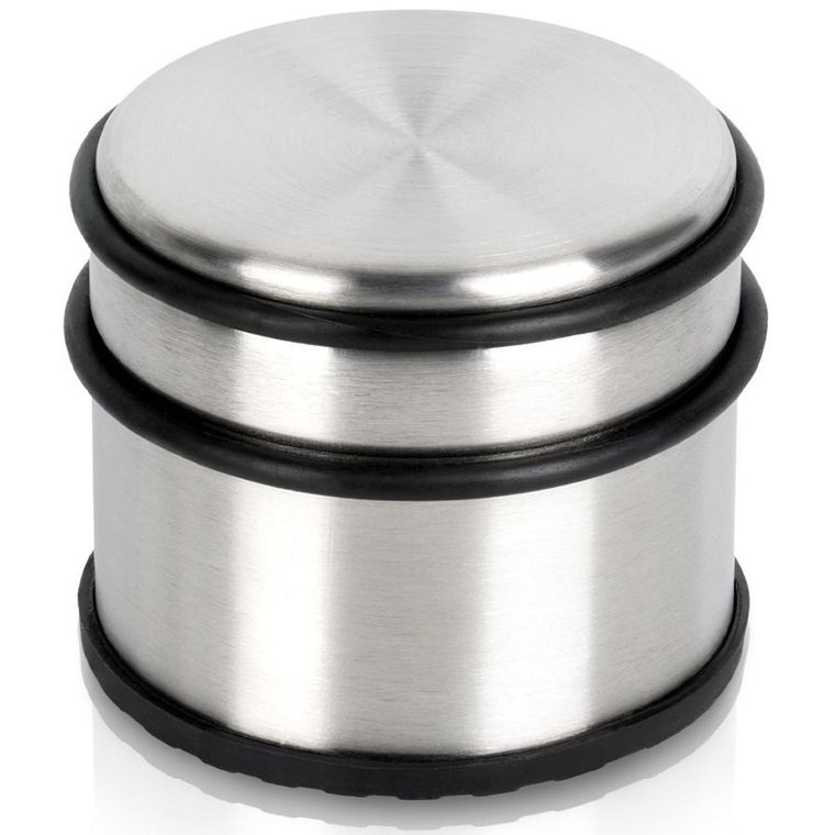 Vilde, stoper do drzwi, stalowy, srebrny, 9,5 cm