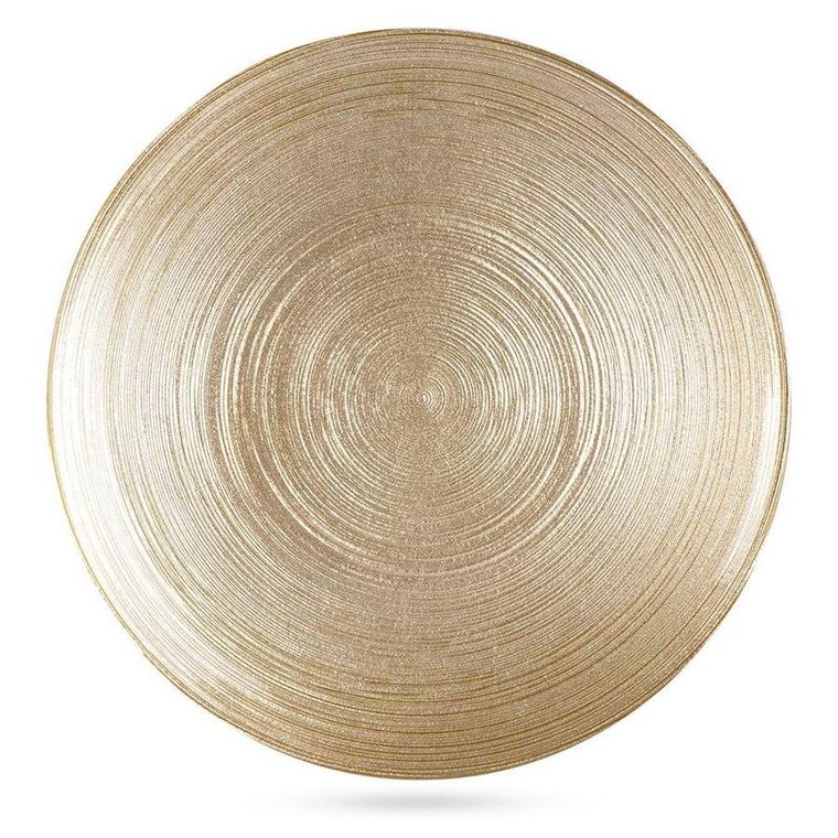 Vilde, talerz talerzyk deserowy, płytki, szklany, złoty, 21 cm