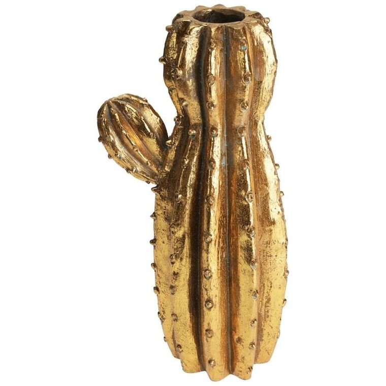 Vilde, wazon na kwiaty złoty kaktus, 41.5 cm