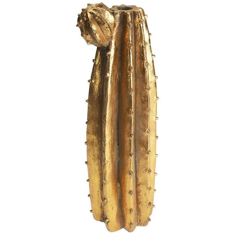 Vilde, wazon na kwiaty złoty kaktus, 47.5 cm