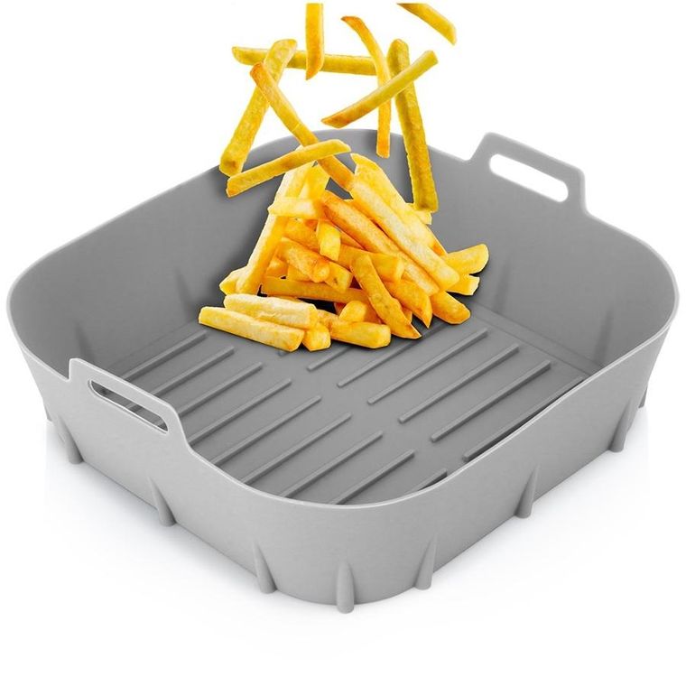 Vilde, wkład do frytkownicy Air fryer, silikonowy szary, 22 cm