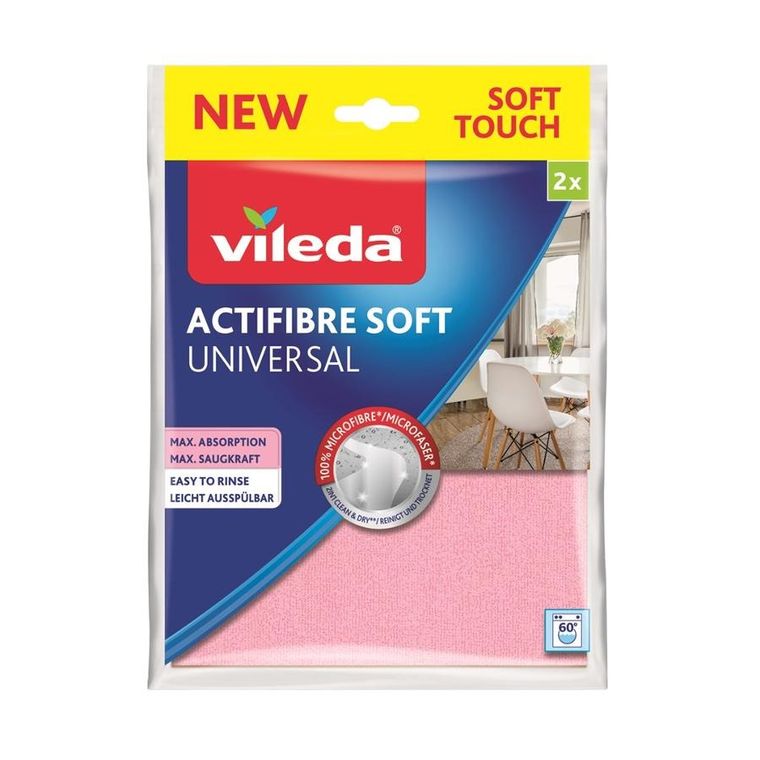 Vileda, Actifibre Soft Universal, ściereczka, 2 szt.