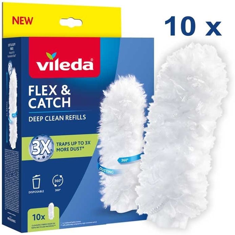 Vileda, Flex&Catch, wkłady do miotełki do kurzu, 10 szt.