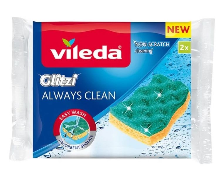 Vileda, Glitzi Always Clean, zmywak wiskozowy, 2 szt.