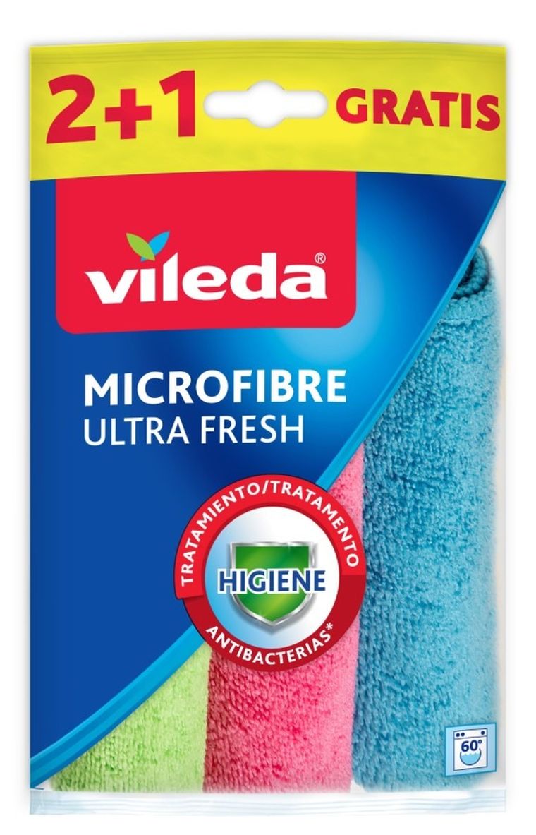Vileda, Microfibre Ultra Fresh, ściereczka z mikrofibry, 3 szt., 167602