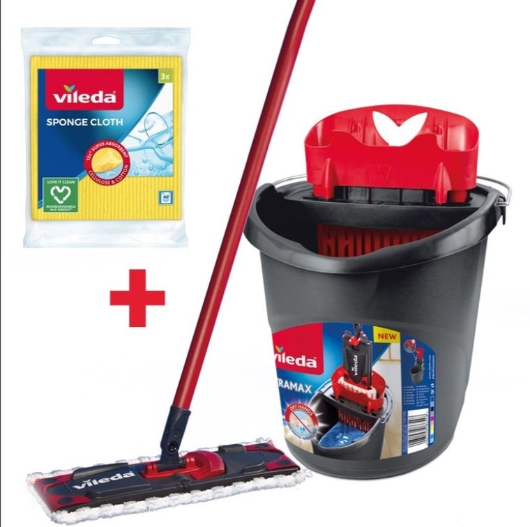 Vileda, mop Ultramax box + ściereczki, 3 szt.