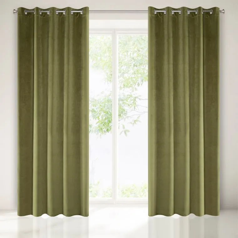 Villa, zasłona zaciemniająca welwetowa na 10 przelotkach, 140-250 cm