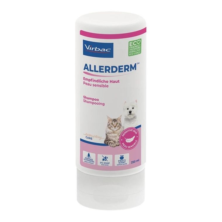 Virbac, Allerderm, szampon dla skóry wrażliwej, dla psów i kotów, 250 ml