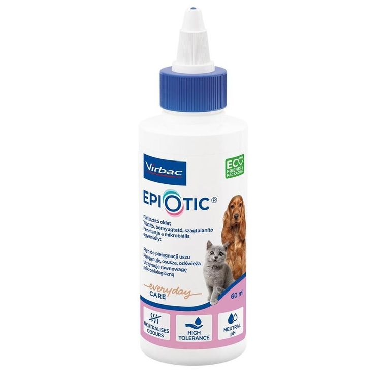 Virbac, Epi-Otic, płyn do pielęgnacji uszu, dla psa i kota, 60 ml