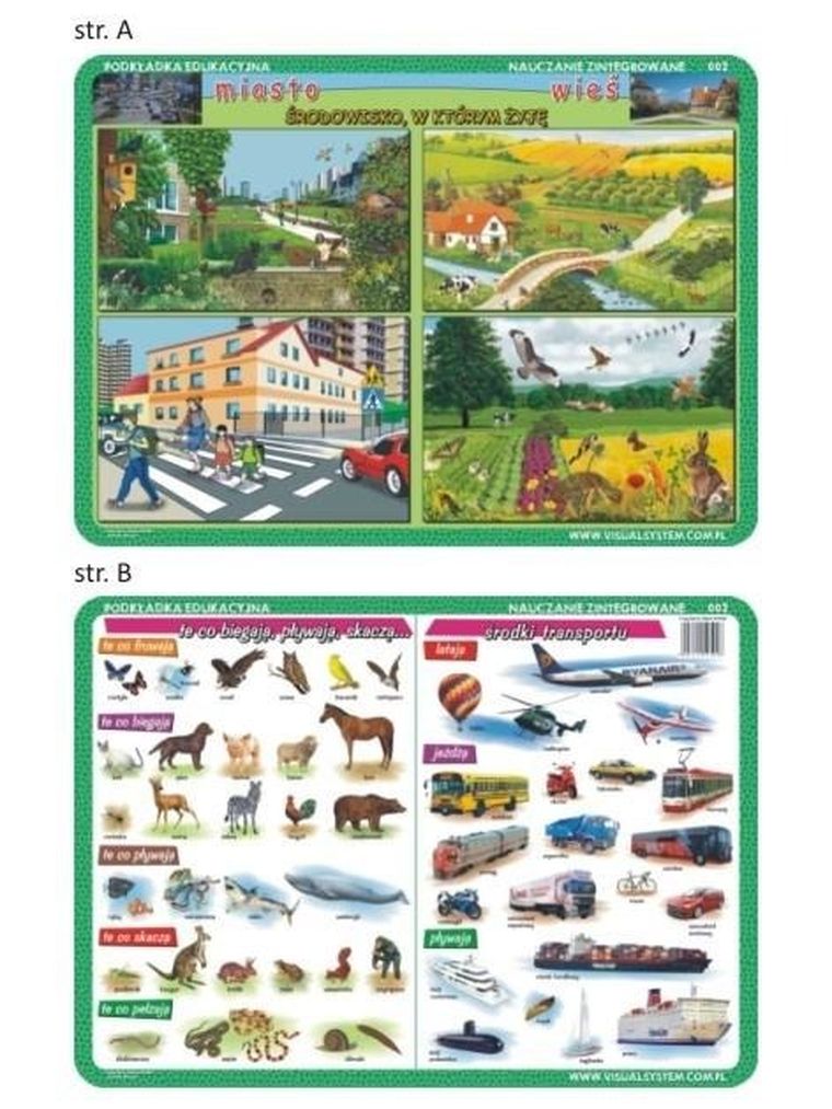Visual System, podkładka na biurko, mata, Miasto i wieś