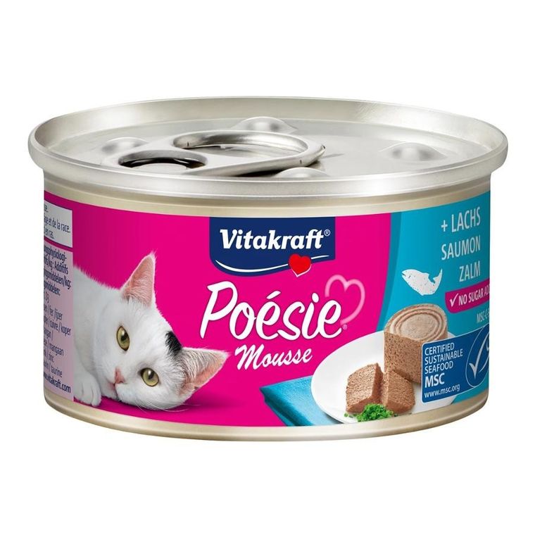 Vitakraft, Poesie Mus, łosoś, karma mokra dla kotów, 85g