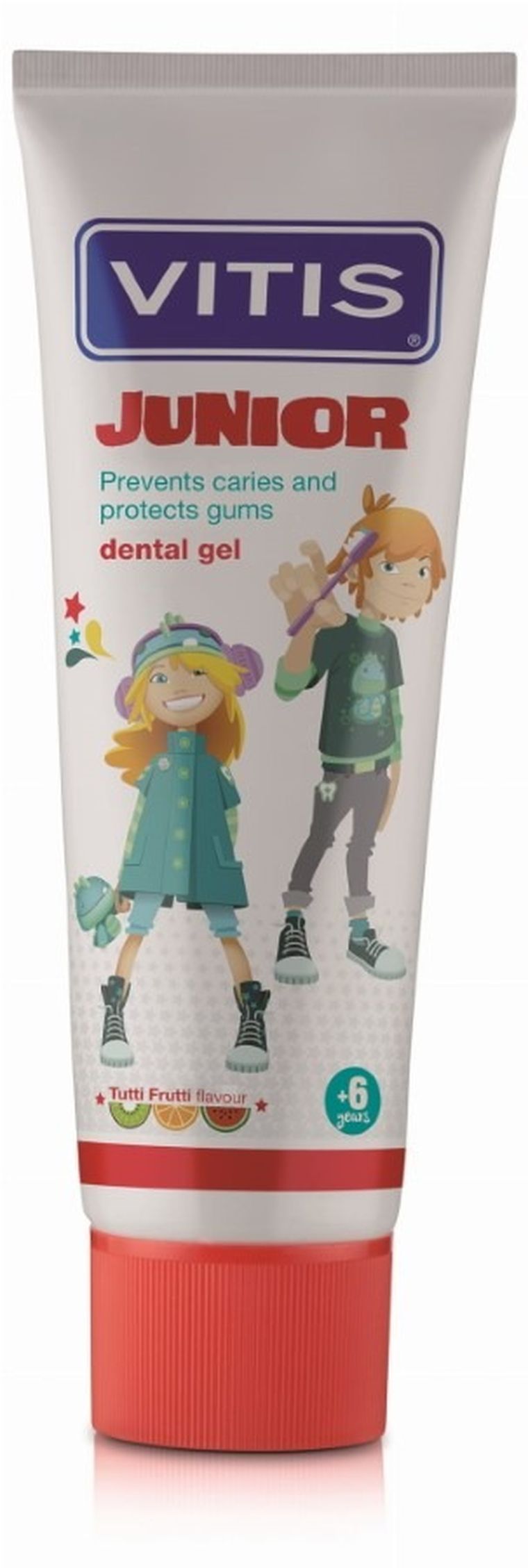 Vitis, Junior, pasta do zębów dla dzieci, tutti frutti, 6l+, 75 ml