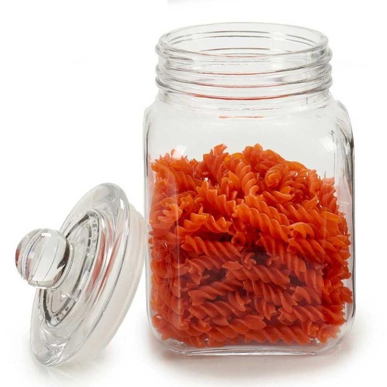 Vivalto, kwadratowy słoik na ciastka z pokrywką, 1.2 l