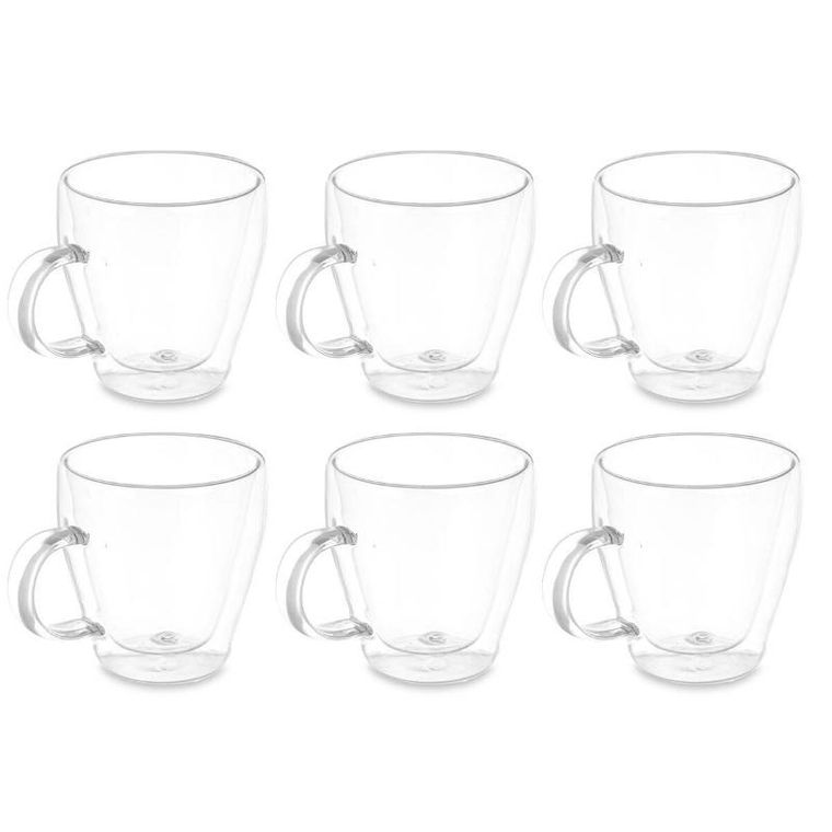 Vivalto, zestaw kubków z podwójnym dnem i ściankami, 6 szt., 270 ml