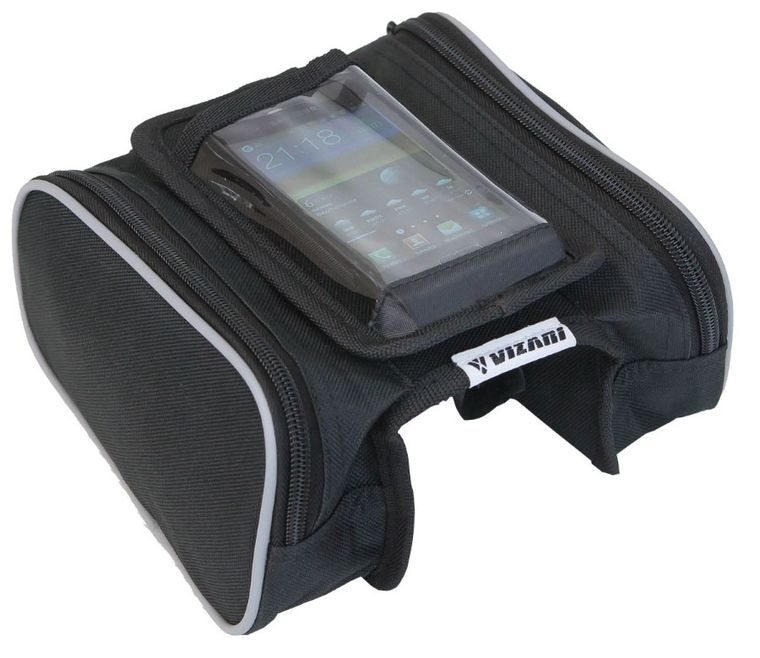 Vizari, torba rowerowa na ramę, z etui na telefon