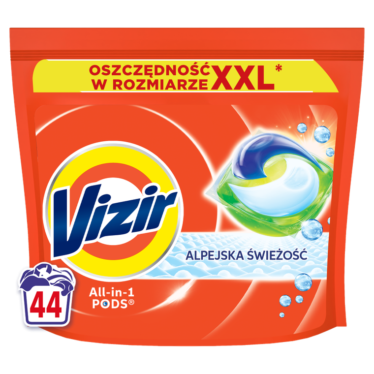 Vizir, Alpine Fresh Pods, kapsułki do prania, 44 prań