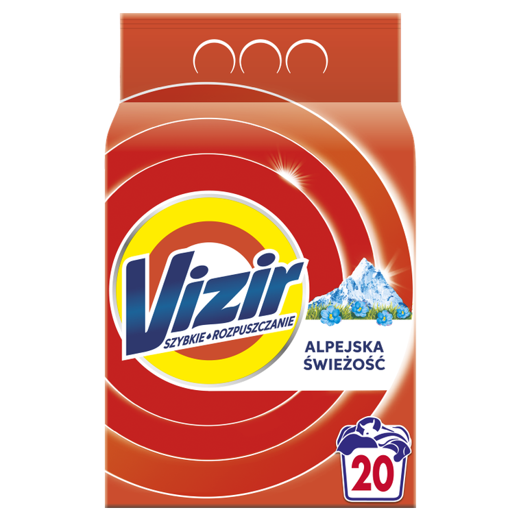 Vizir, Alpine Fresh, proszek do prania, 20 prań