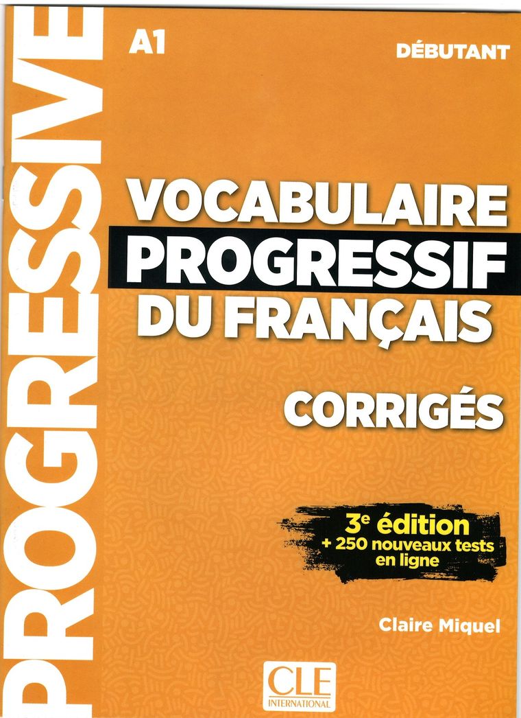 Vocabulaire progressif du Francais niveau debutant A1 klucz 3ed