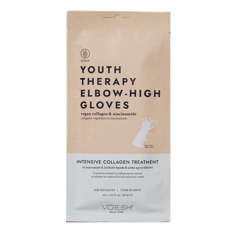 VOESH, Youth Therapy Elbow-High Gloves, długie rękawiczki pielęgnujące z kolagenem, 1 para