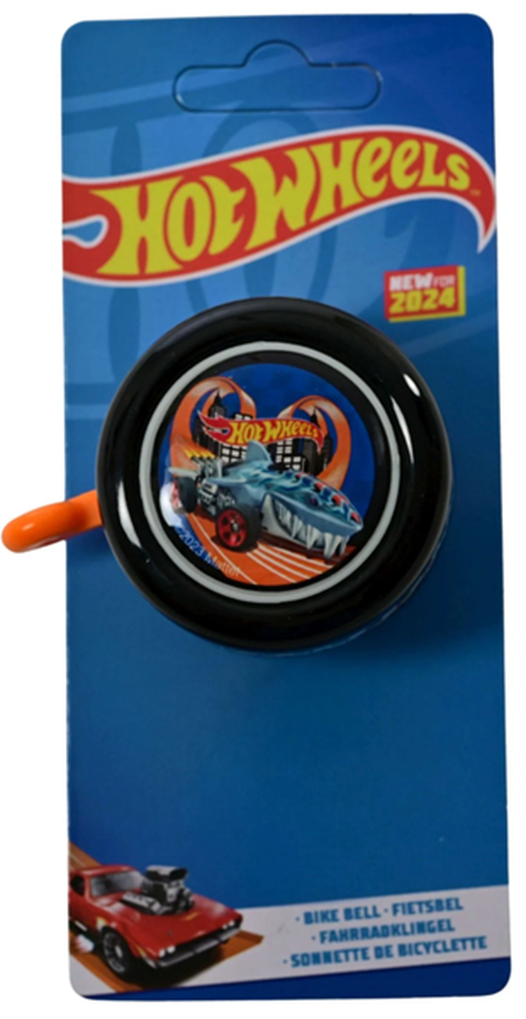 Volare, Hot Wheels, dzwonek rowerowy, czarny