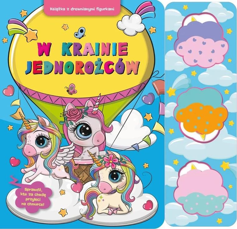 W krainie jednorożców. Książka z drewnianymi figurkami