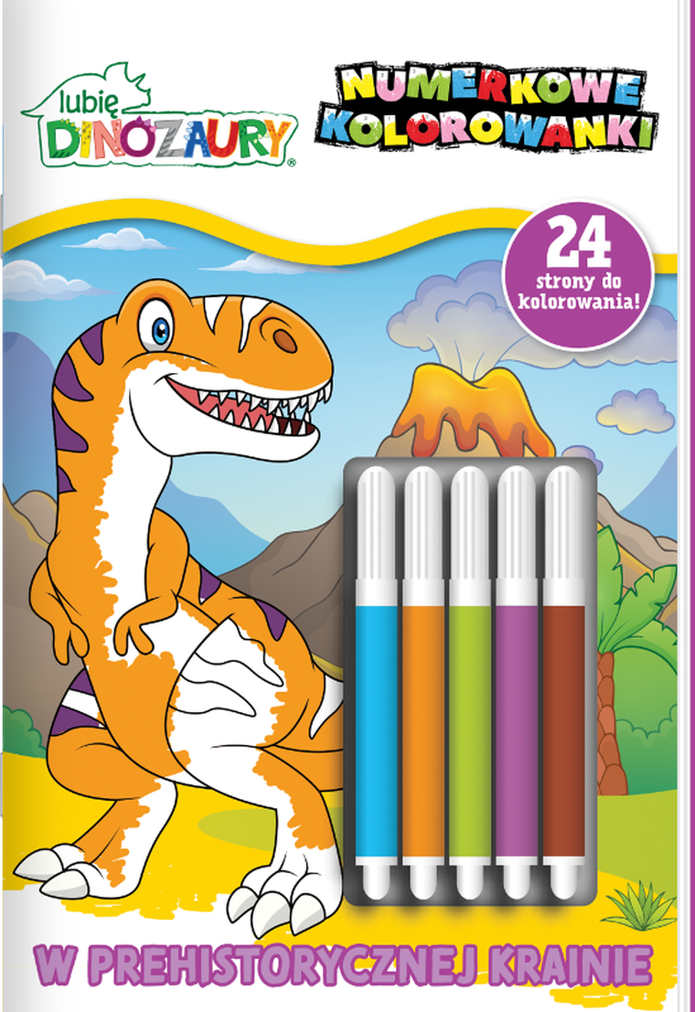 W prehistorycznej krainie. Lubię Dinozaury. Numerkowe kolorowanki