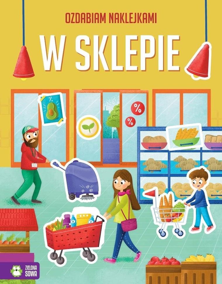 W sklepie. Ozdabiam naklejkami