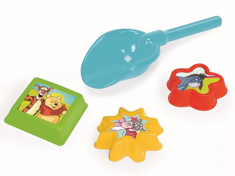 Wader, Disney, łopatka + 3 foremki do piasku