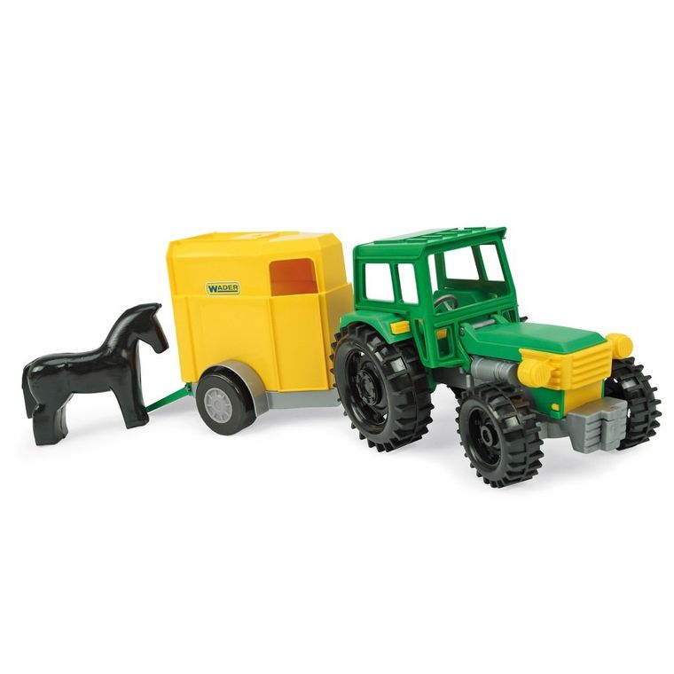 Wader, Farmer, traktor z przyczepą na konie