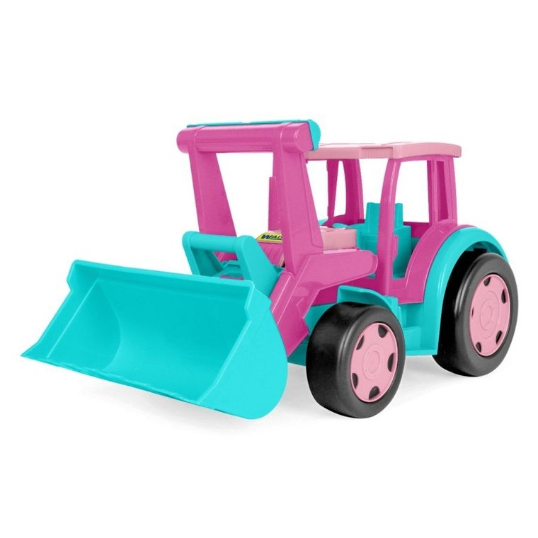 Wader, Gigant, traktor ładowarka, różowy, 60 cm