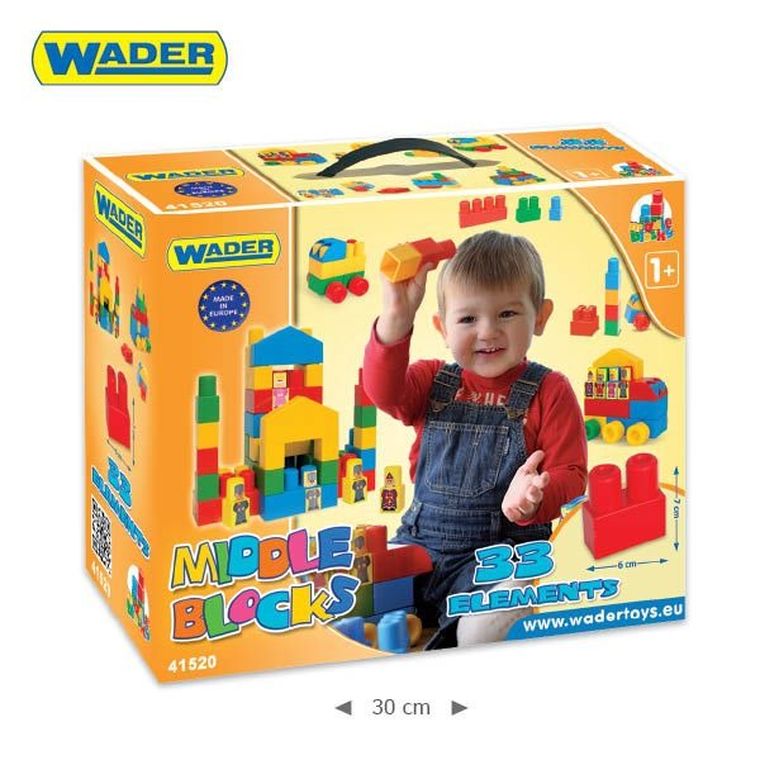 Wader, Klocki Middle Blocks, 33 elementy