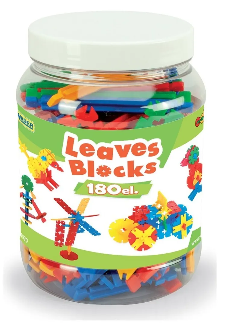 Wader, Leaves Blocks, klocki, 180 elementów