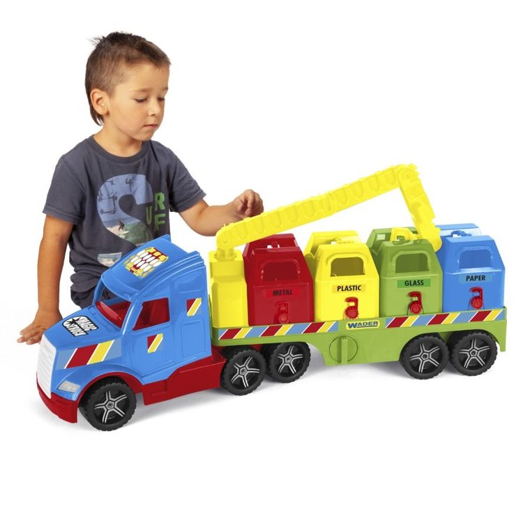 Wader, Magic Truck Basic, ciężarówka z kontenerami do recyclingu