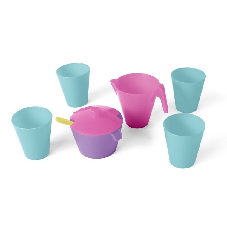 Wader, Party World, zestaw naczyń, różowy, 8 elementów