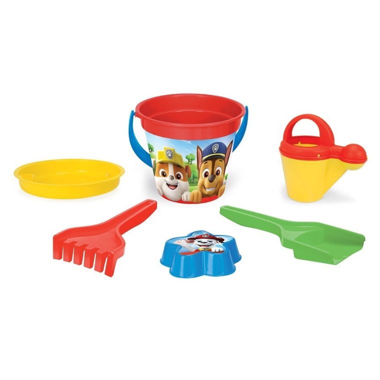 Wader, Psi Patrol, zestaw do piasku z wiaderkiem, 6 elementów