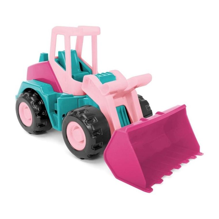 Wader, Tech Truck, ładowarka, różowa, 27 cm