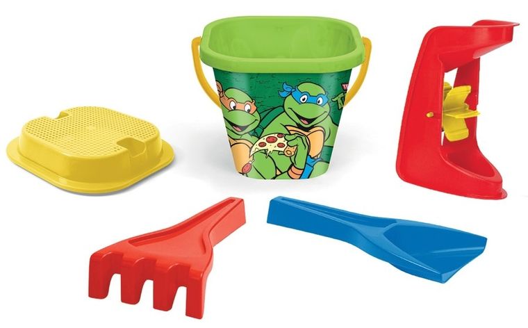 Wader, Wojownicze Żółwie Ninja, zestaw do piasku, 5 elementów