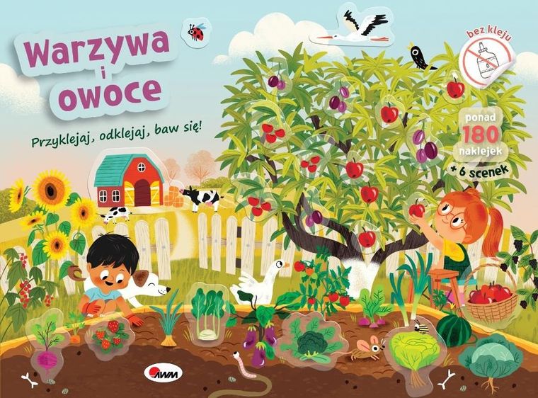 Warzywa i owoce. Przyklejaj odklejaj baw się!