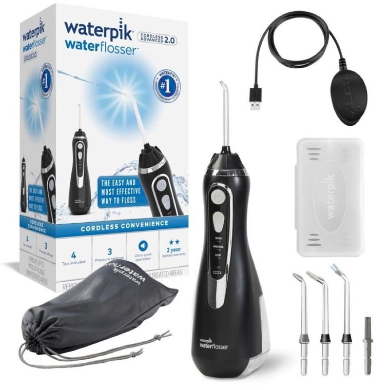 WaterPik, bezprzewodowy irygator podróżny, WP582EU, czarny