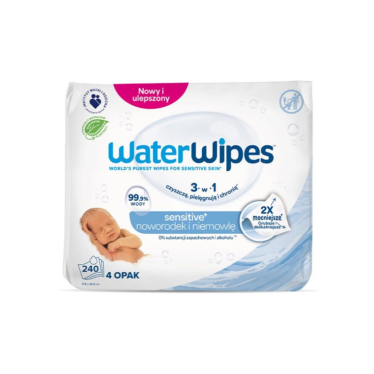 WaterWipes, BIO, chusteczki nawilżane, 4-60 szt.