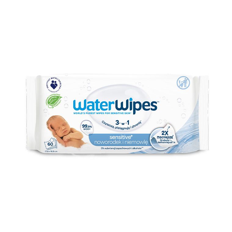 WaterWipes, BIO, chusteczki nawilżane, 60 szt.