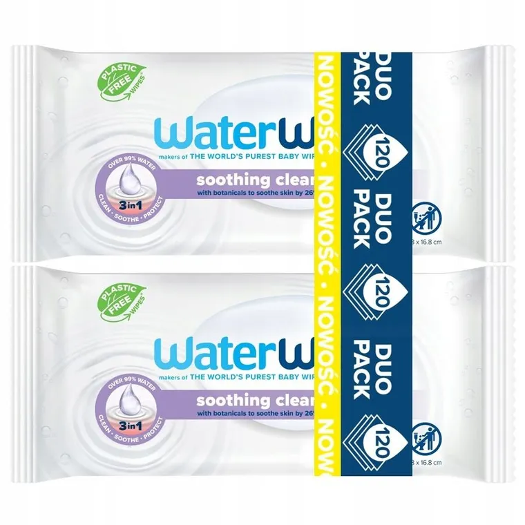 WaterWipes, BIO, chusteczki nawilżane dla dzieci z ekstraktem z lawendy, 2-60 szt.
