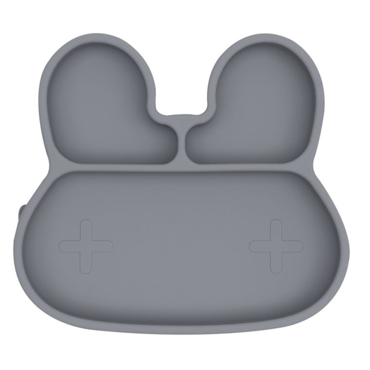 We Might Be Tiny, Króliczek, silikonowy talerzyk z przyssawką, szary