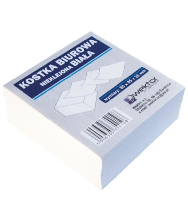 Wektor, kostka biała, 85-85 mm 3,5 cm