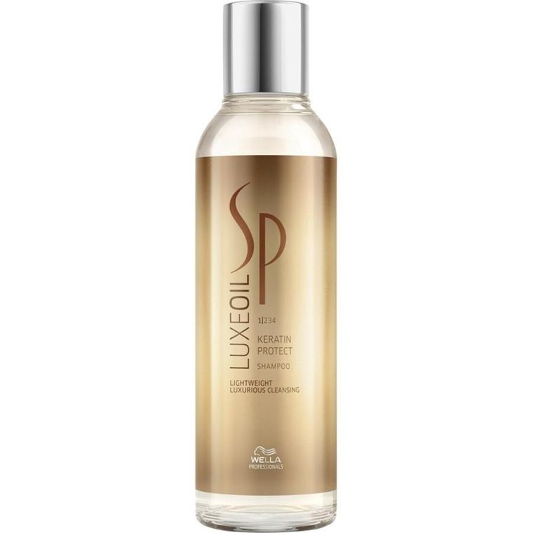Wella Professionals, SP Luxe Oil Keratin Protect Shampoo, szampon keratynowy do włosów zniszczonych, 200 ml