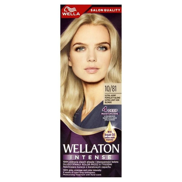 Wella, Wellaton Intense, farba do włosów, 10/81 ultra jasny popielaty blond