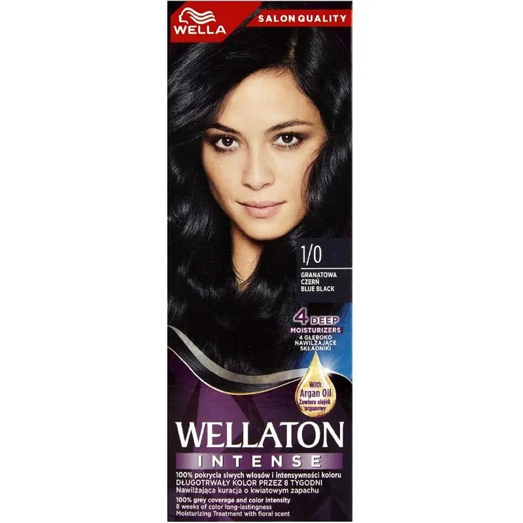 Wella, Wellaton Intense, farba do włosów, nr 1/0, granatowa czerń