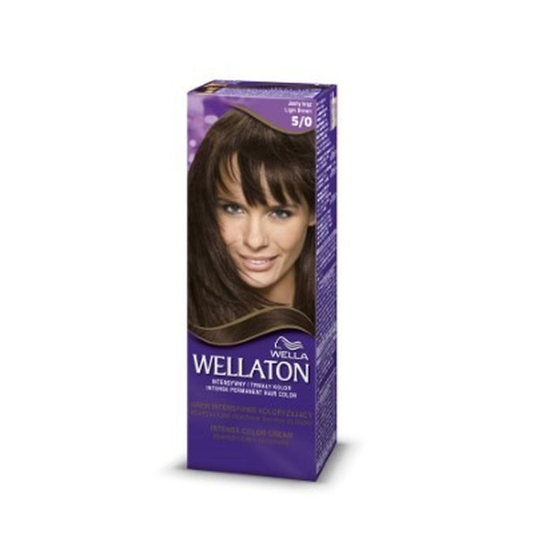 Wella, Wellaton Intense Permanent Color, krem intensywnie koloryzujący, 5/0 light brown, 1 szt.
