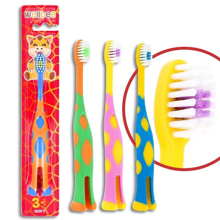 Wellbee, Kids, szczoteczka dla dzieci, soft, 3+, 1 szt.
